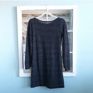 Loft S Sweater Dress Bodycon Charcoal Black Gray Knit